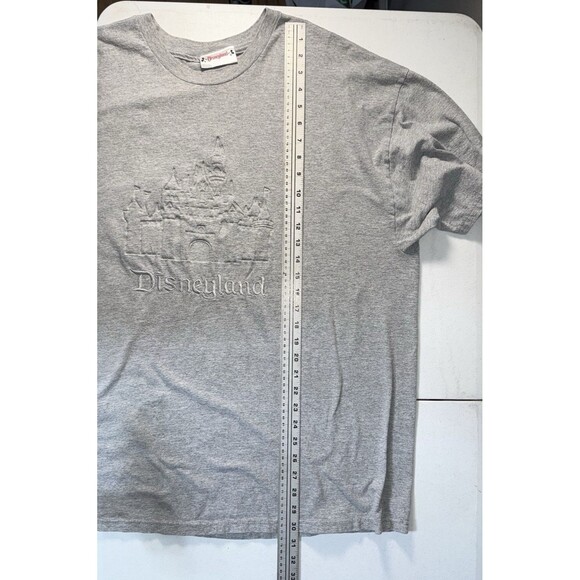 Disneyland Embroidered Embossed T-Shirt Grey Men's 2X - Picture 3 of 5